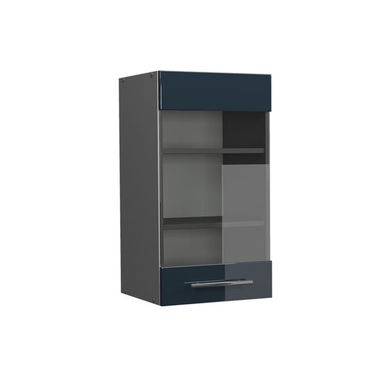 Vicco meuble de cuisine haut vitré Fame-Line, Blanc campagne/Blanc, 80 cm