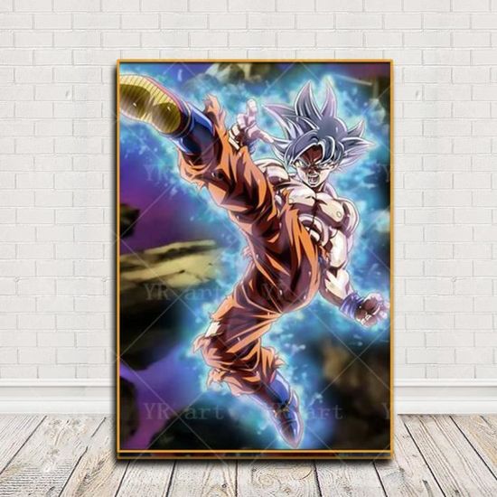 Poster Anime Goku Et Vegeta Sur Toile - 30x45 Cm, Sans Cadre, Décoration Murale Chambre Ou Salon