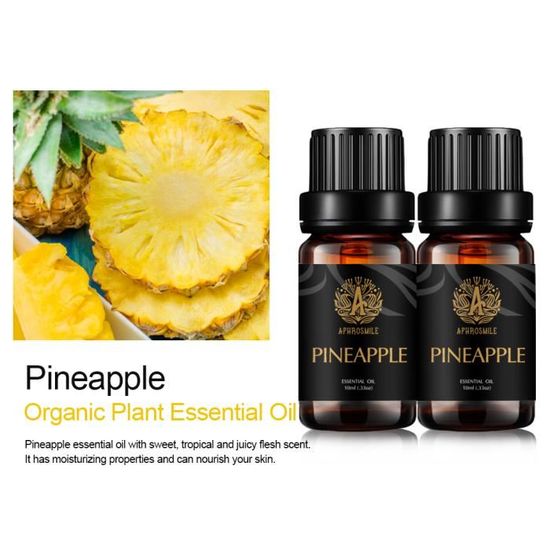 2-Pack 10ml Ananas Huile essentielle Huile d’huile pour diffuseur Message Soins de la peau Sommeil
