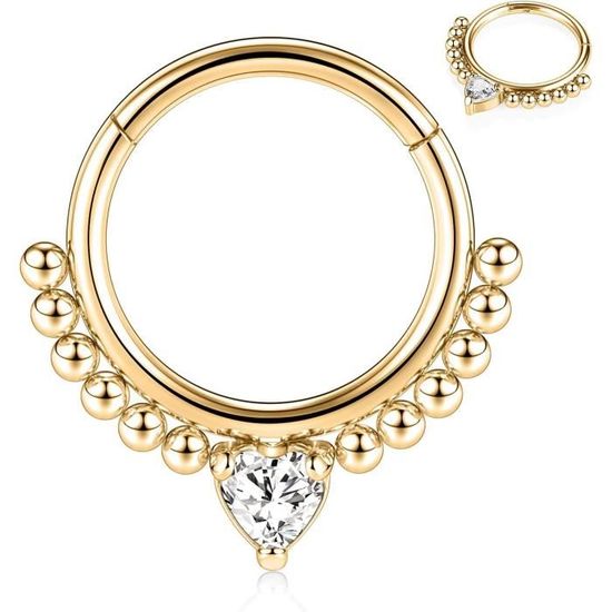 Morfetto Boucles D'oreilles Créoles En Acier Chirurgical 316L Pour Cartilage, Hélix, Septum, Nez, Daith, Rook, Tragus, 6 Mm/8 Mm/10 Mm, Acier Inoxydable