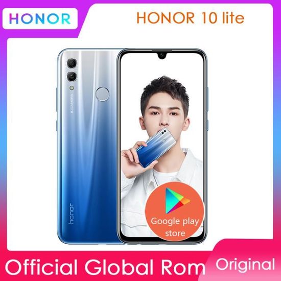 Honor 10 Lite 6Go RAM - 64Go Mémoire Bleu Smartphone telephone portable