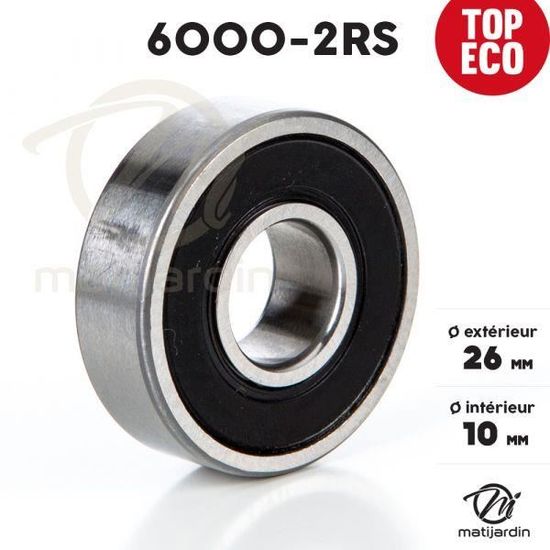 20 Roulements à Billes 6000ZZ 10x26x8 Mm - Double Blindage - Miniature Pour Machines-Outils, Moteurs - Acier Carbone