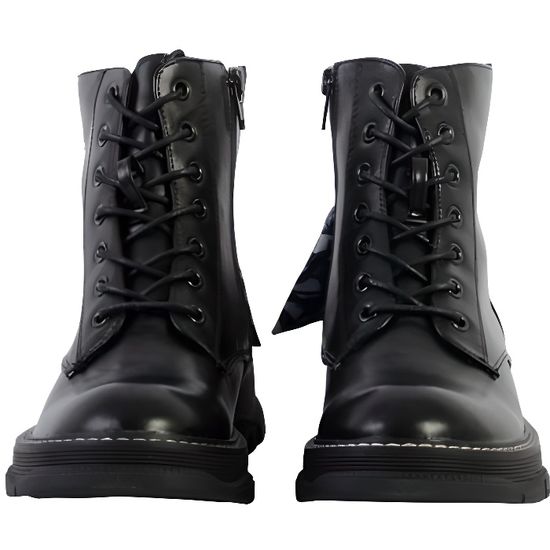 Bottines Femme Kaporal Ref 54595 Noir Lacets et zip sur le