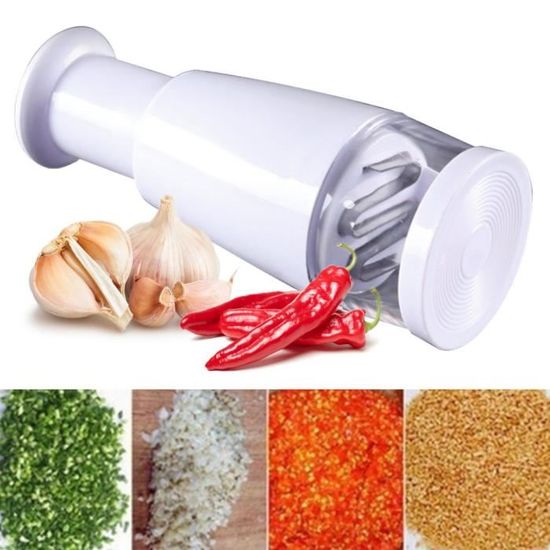 Hachoir Manuel Multifonction Rouge - Coupe Oignons, Ail, Légumes, Viande, Lame Acier, Bol étanche, Facile à Nettoyer