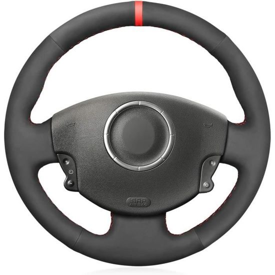 Housse De Volant Daim Pour Clio 3 (2005-2013) – Cousue Main, Antidérapante, Diamètre 38 Cm - 7