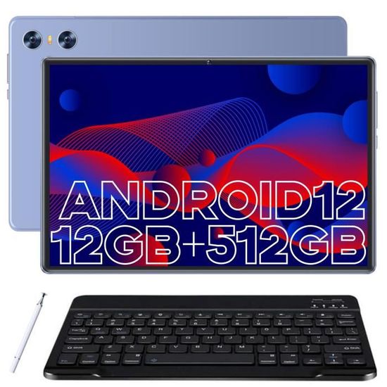 Tablette Tactile 10.4 Pouces, 8Go+128Go Gaming Tablette Android 12,  8300mAh, 16MP+8MP, 4G LTE+5G WiFi-Octa-Core-PC Mode-OTG-GPS-Noir - Tablette  tactile - Achat & prix