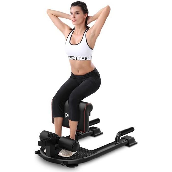 Dripex Machine à Squat 8 en 1 Sissy Squat Multifonctionnelle Appareil de Musculation Hauteur Réglable
