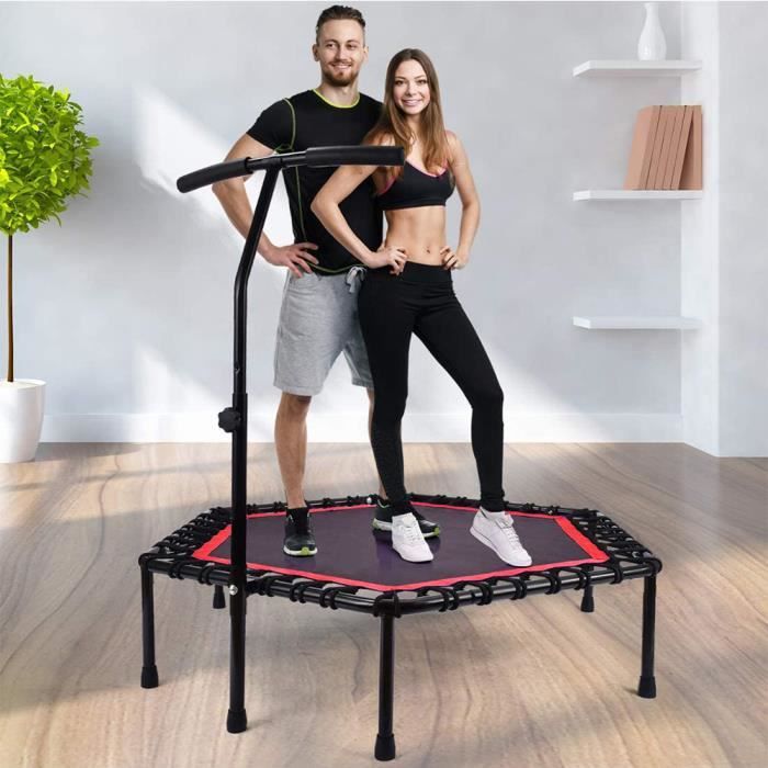 Trampoline Fitness Gymnastique Coussinet Ø 48 pouces/122cm Antidérapant Portable avec Poignée réglable
