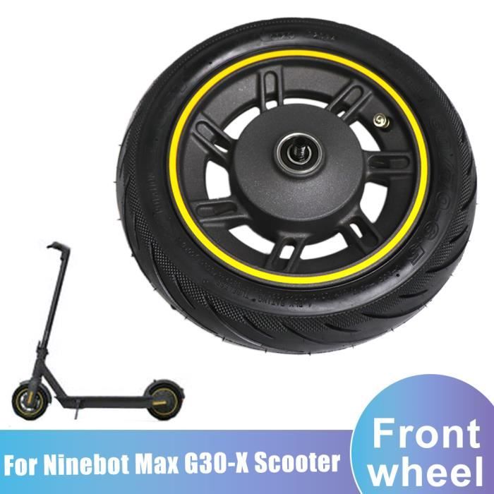 10 pouces Pneus Roue avant de avec assemblage de pneu Tubeless 60/70-6.5 55PSI pour Ninebot Max G30-X Kickscooter Pneus