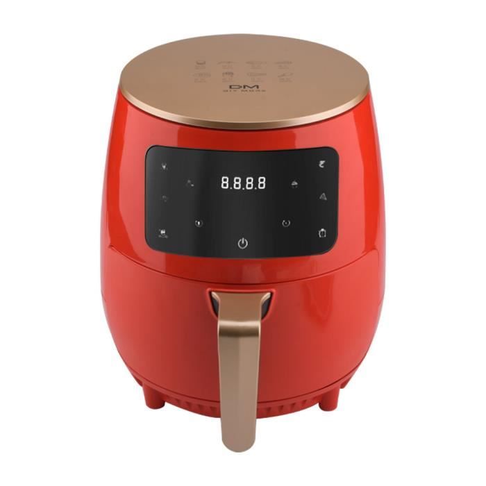 Friteuse Électrique, Friteuse à air multifonction 220 V Smart Touch LCD Friteuse sans huile la capacité de 4,5 L - Rouge