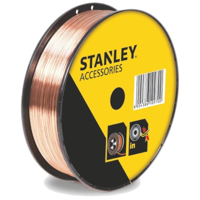 STANLEY 460639 Bobine fil inox pour soudure MIG/MAG avec gaz - Ø 0,8 mm - 1 kg