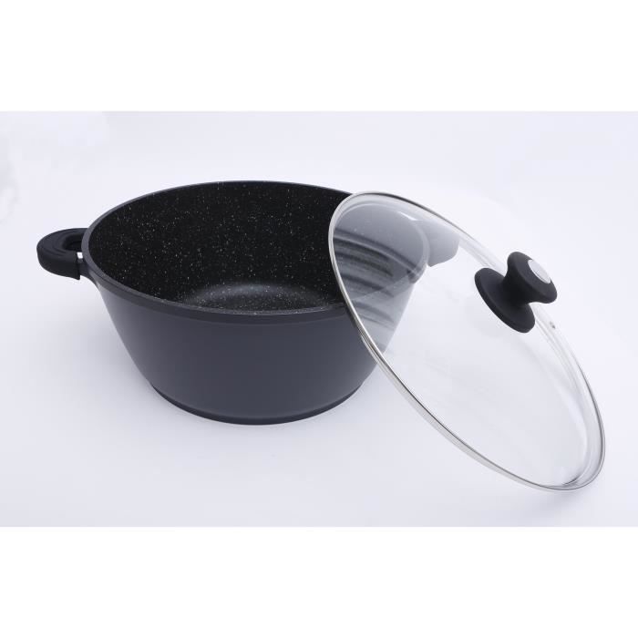 Les Grands Chefs Marmite faitout 32 Cm Tous Feux Dont Induction Antiadhésif