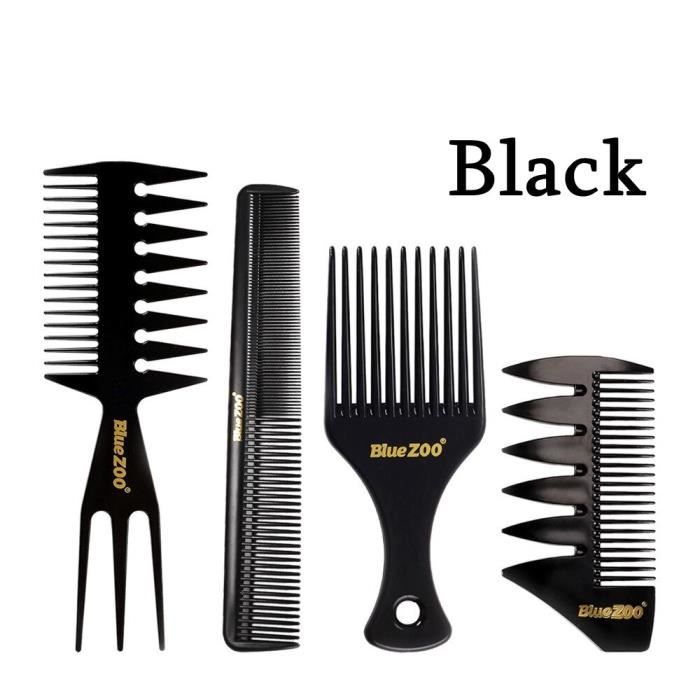 Mode chaude large dents brosse à cheveux fourchette peigne hommes barbe coiffure brosse Salon de coiffure outi DY10055