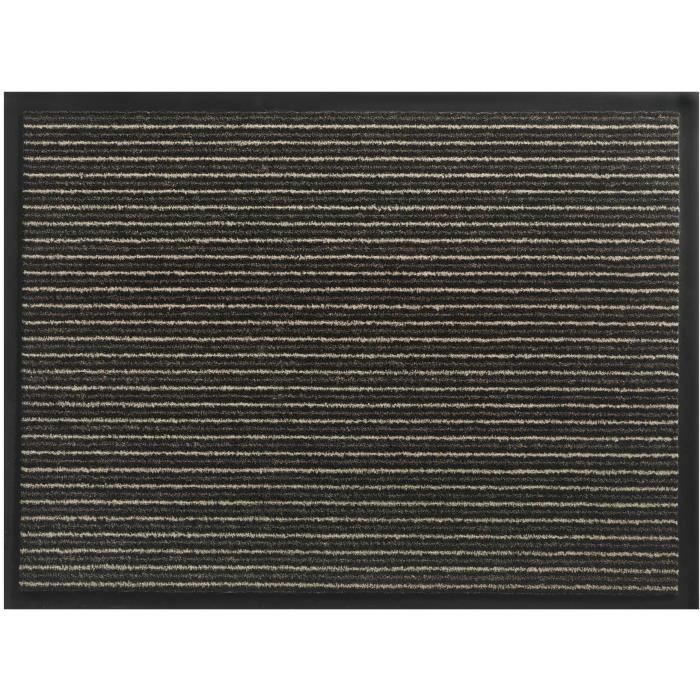 Tapis d'entrée à motifs - 40x60 cm - Style Classique - Coloris noir