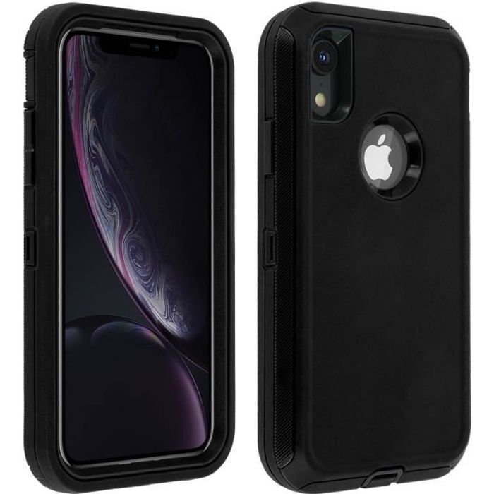 Coque iPhone XR Protection Rigide Multi-couches Bumper Antichocs - Noir