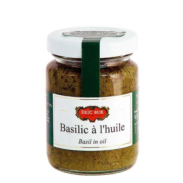 ERIC BUR Basilic À L'Huile d'Olive Vierge Extra - 90 g