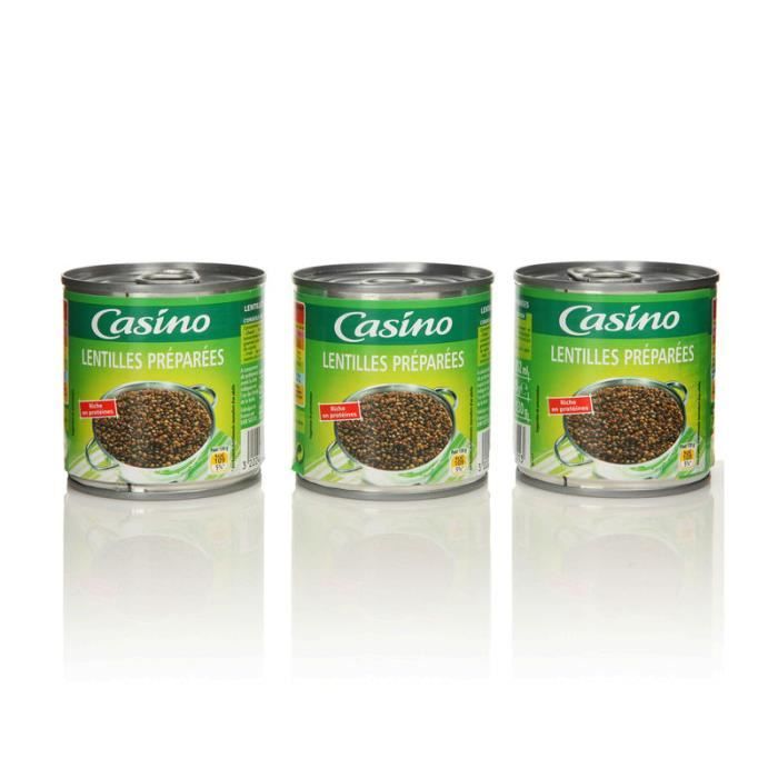 Lot de 3 lentilles préparées - 130 g