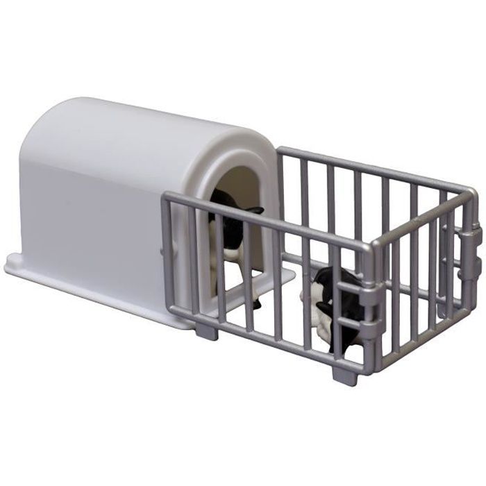 Niche avec 2 veaux et barrière
