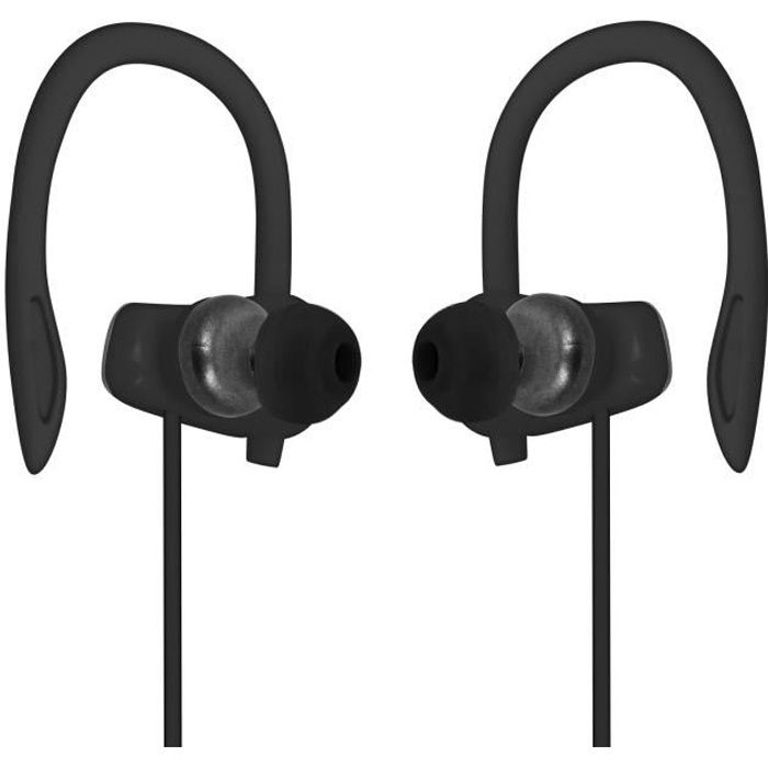 Écouteurs Sport Filaires Jack 3.5mm Intra-auriculaires Télécommande LinQ Noir