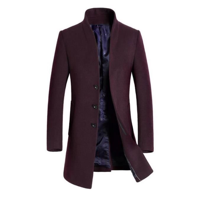 manteau homme de Marque de laine manteau de mode manteau long manteau L'hiver Vêtement Masculin