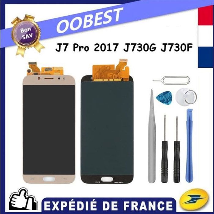 Complet Ecran vitre tactile lcd - Doré Pour Samsung Galaxy J7 2017 SM-J730F + Kit outils