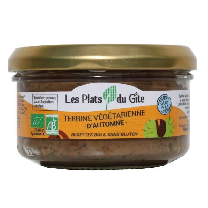 LES PLATS DU GITE Terrine Végétarienne d'Automne - Bio - Végan - 120 g
