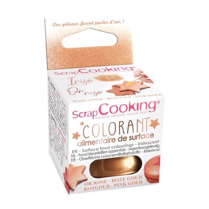 Colorant alimentaire de surface en poudre cuivré - 5 g