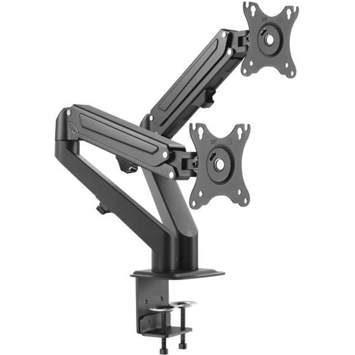 Support Écran PC Bureau pour 2 Écrans LCD/LED 43–68,5cm (17–27-) Compatible Écran Incurvé, VESA(Détachable) 75x75/100x100mm