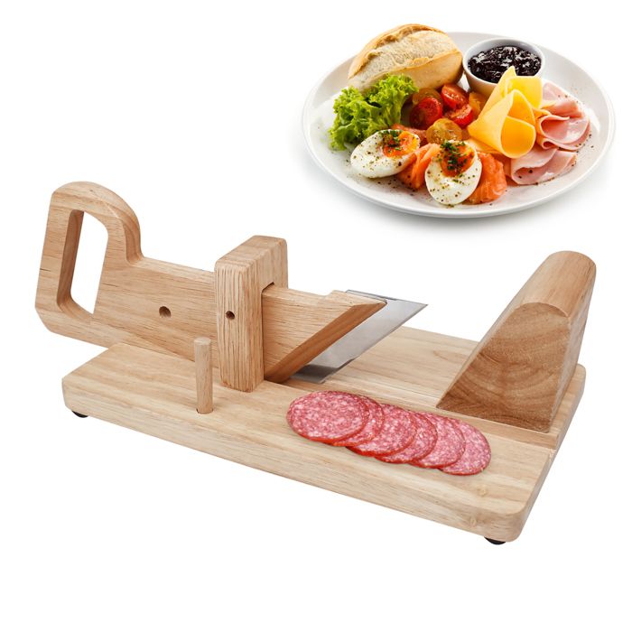Guillautine à Saucisson, Couteau à Émincer, Matériau principal: Bois en caoutchouc