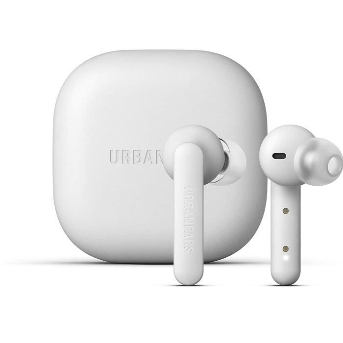 URBANEARS Alby - Ecouteurs sans fil bluetooth - 15h d'autonomie - Résistants aux éclaboussures - Commande tactile et vocale - Blanc