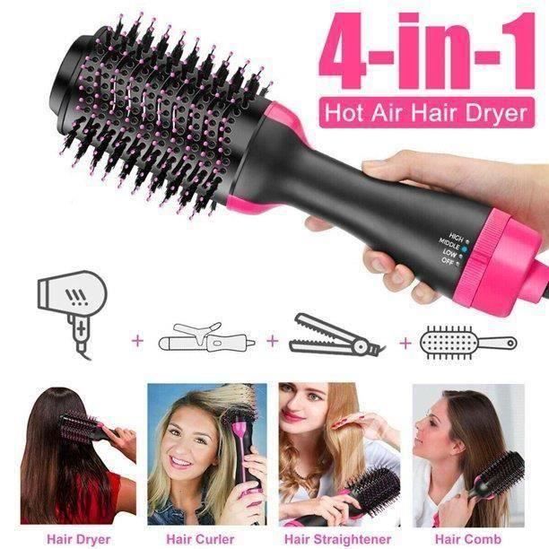 HK20559-Brosse Soufflante Rotative, Brosse Lissante Chauffante Electrique Multifonctionnels Sèche-Cheveux 3 en 1, Peut Faire Boucl