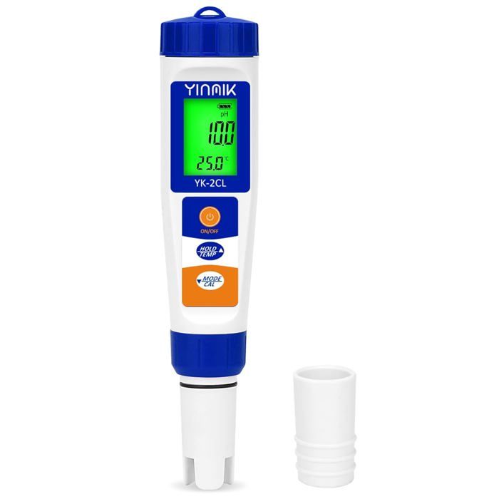 Ting Kit, Chloor Meter Voor Koi, Zwembad Water Test Kit Tool Atc Meting Bodem Bereik Pc102B Cl2 Chloor & Ph Tester Zwembad Spa Water Kwaliteit Analyzer Met Sonde