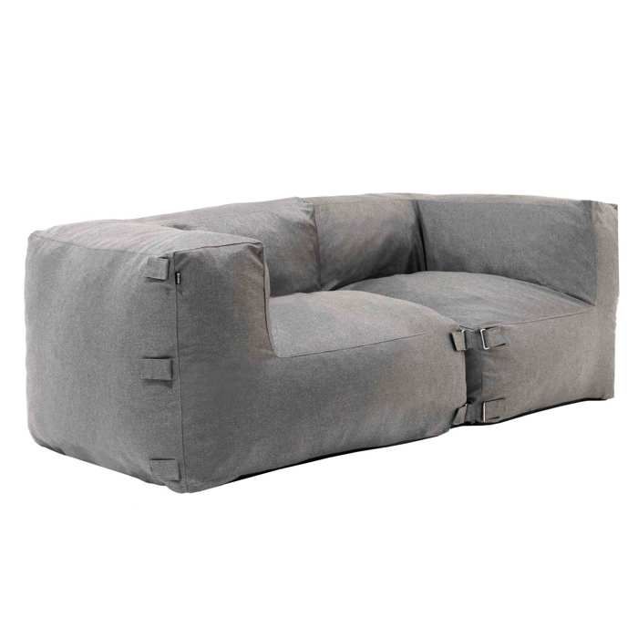 Salon de jardin modulable avec 2 fauteuils dangle gris Mixi Oviala