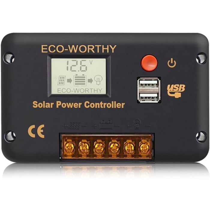 Depvko Solar Taidda Régulateur Solaire 30A - Double USB 12V/24V écran LCD - Contrôleur Charge Panneaux Photovoltaïques Régulateur 30A 12V 24V Depvko Solar Taidda Régulateur Solaire 30A - Double USB 12V/24V écran LCD - Contrôleur Charge Panneaux Photovoltaïques Régulateur 30A 12V 24V