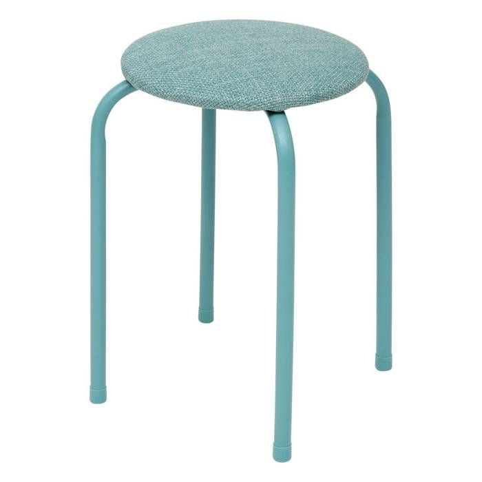 Tabouret Flexy Plus vert céladon en tissu chiné - 5five