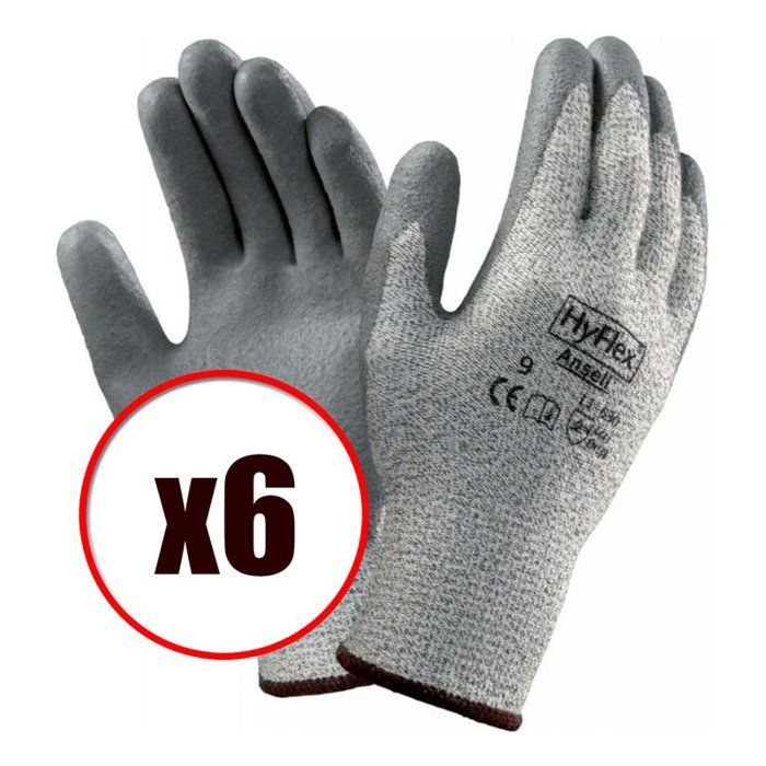 Lot De 6 Paires Gants De Travail Sans Doigts - Respirants Légers Antidérapants Pour Homme Et Femme
