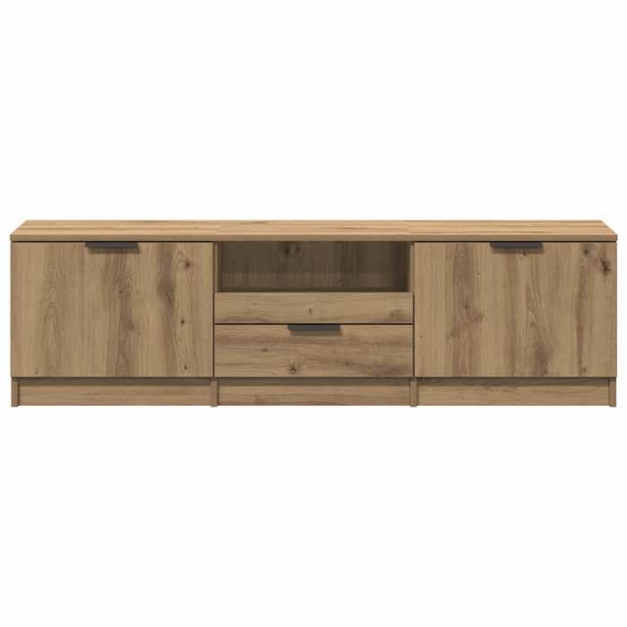 NEUF Armoire TV - Brun - Meuble TV - TABLE TV - Chêne Artisan 140x35x40 cm - Bois dingénierie TT5118