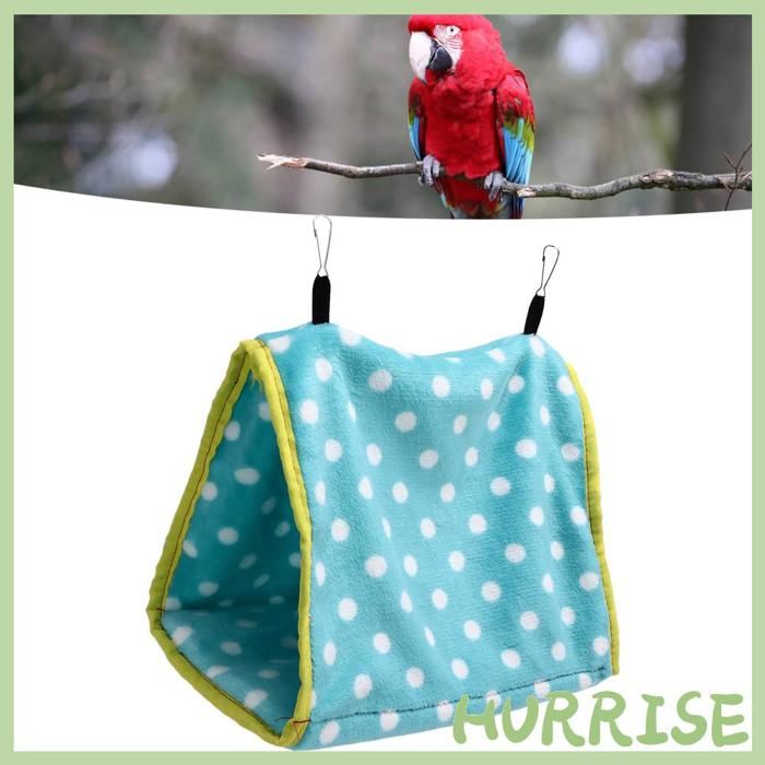 Garosa Lit doiseau Lit pour oiseaux pliable Portable et confortable hamac triangulaire suspendu en animalerie hygiene Vert