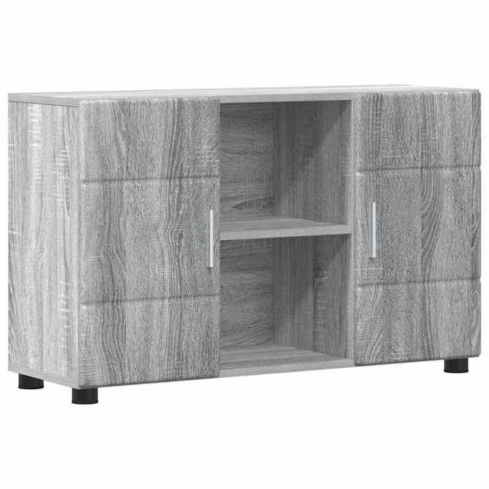 Top 2026@Enfilade de rangement Gris - SWEETY® Buffet avec étagère FLORIN Gris Sonoma 885x305x555cm 385914