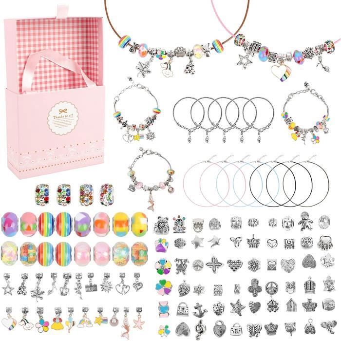 Kit de fabrication de bracelets, 930 perles pony, perles en argile