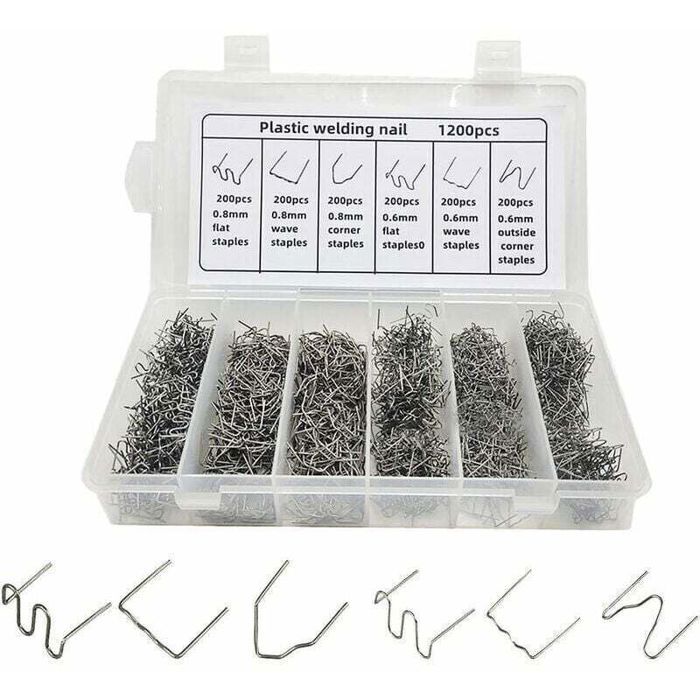 400 Agrafes Chaudes En Forme De Vague – Pour Réparer Plastique Avec Agrafeuse Thermique
