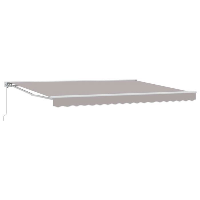 Vidaxl Auvent rétractable manuel Anthracite et blanc 4,5 × 3,5 m Gris - vue 2