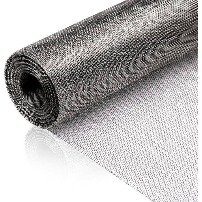Grillage maille fine 1 mm en inox 304 - Rouleau 30 x 250 cm anti-rongeurs moustiquaire et filtre toile métallique polyvalente