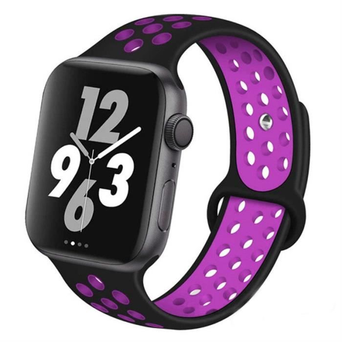 M L 38 40 41 mm 28 Black Purple Bracelet respirant en