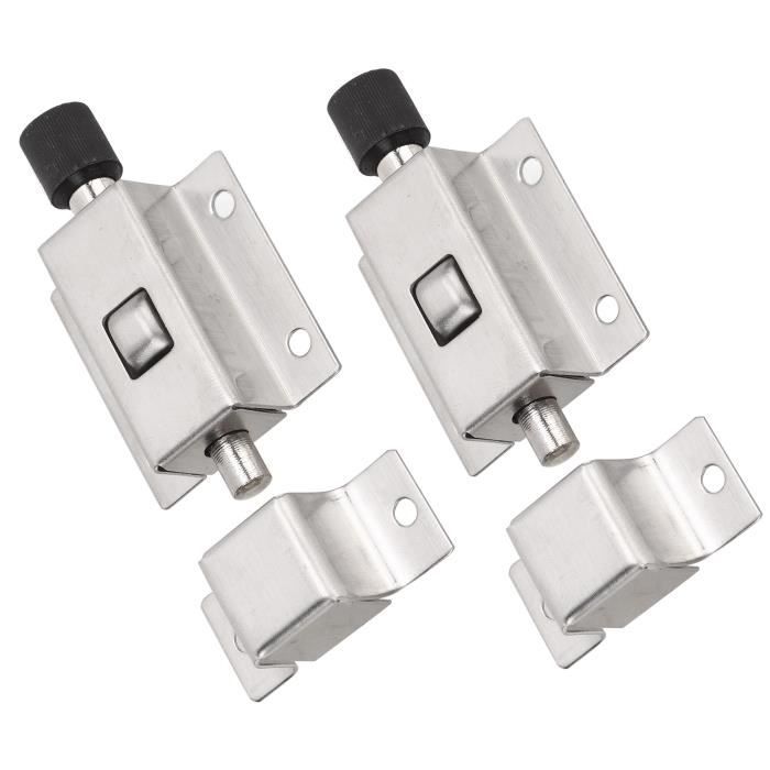 YOSOO Loquet de porte Lot de 2 Loquets de Porte en Acier Inoxydable Serrure de Porte à Ressort