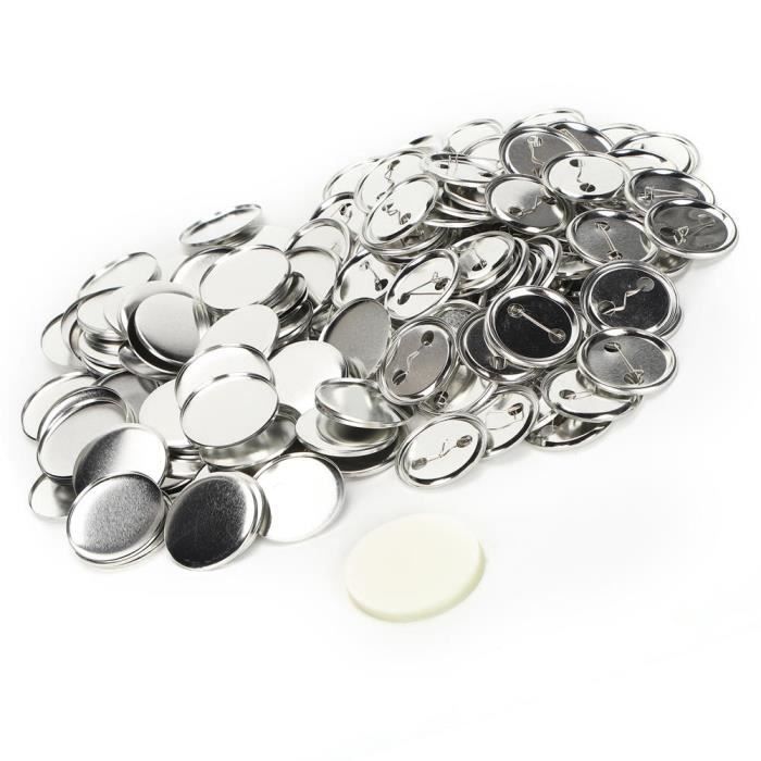 Kit Fabrication De Badges Carrés 50x50 Mm - 100 Pièces Vierges - Avec Aimants - DIY Et Personnalisation