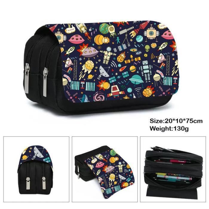 Grande Trousse En Toile Imprimée 19x9x5 Cm - Parfaite Pour Appâts De Pêche, Maquillage, Crayons Ou Voyage - 8
