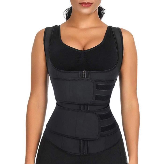 Ceinture Minceur Abdominale Femme 3XL Fitness Noir