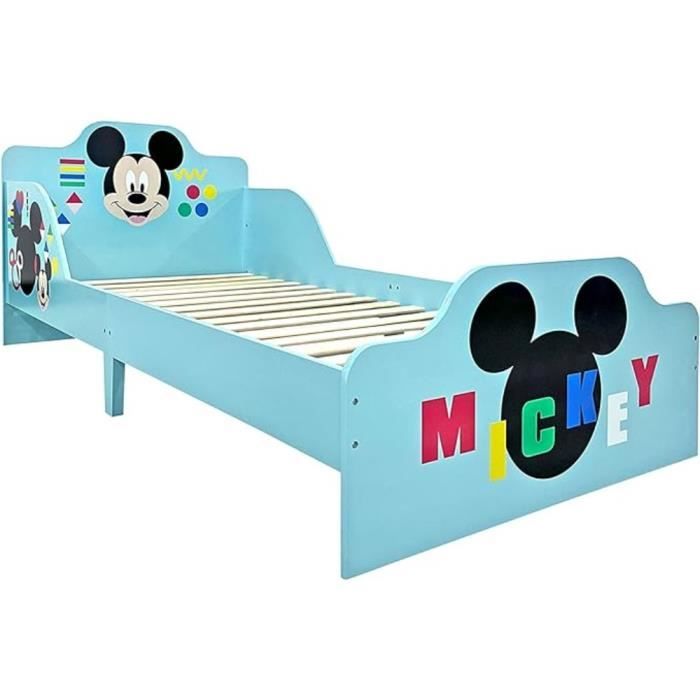 lit à une place en bois disney mickey mouse - disney - mickey mouse - multicolor - bleu