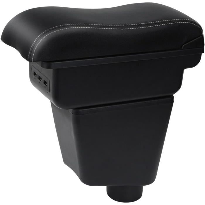 YJYWZH Bracciolo Centrale Auto Compatibile Con Renault Captur Braccioli 2013-2017, Con Base Di Montaggio Dedicata, 5 Porte USB, Doppio Vano Portaoggetti